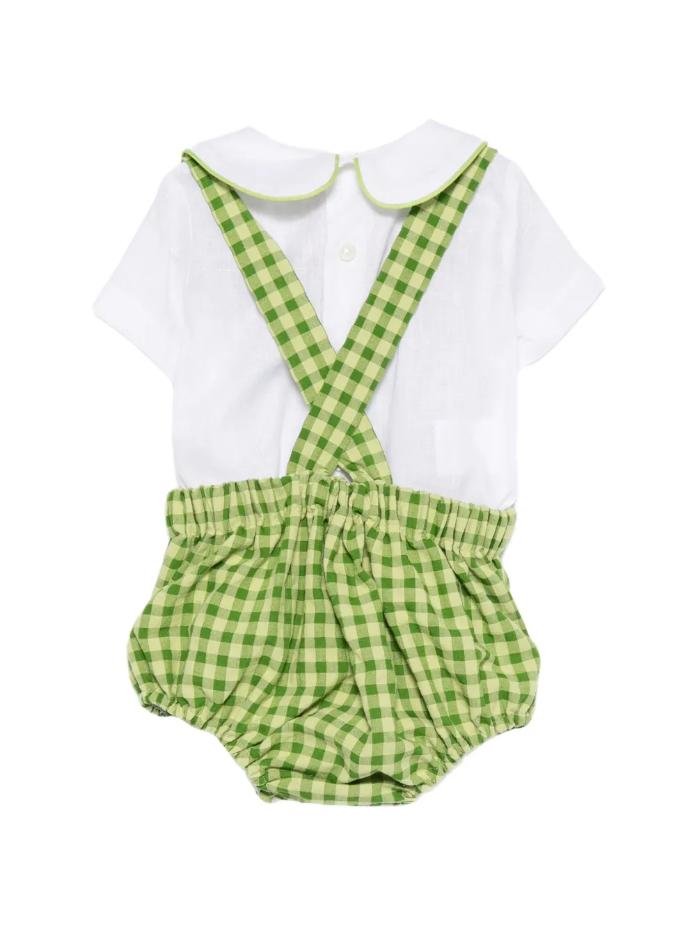 La Stupenderia Romper met gingham-ruit Wit