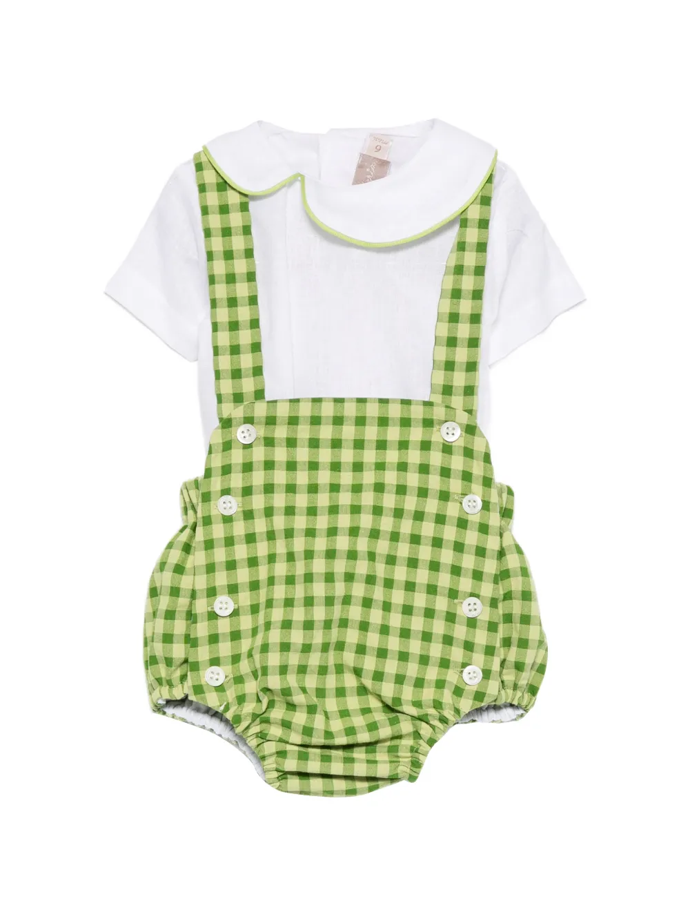 La Stupenderia gingham-pattern body - Bianco