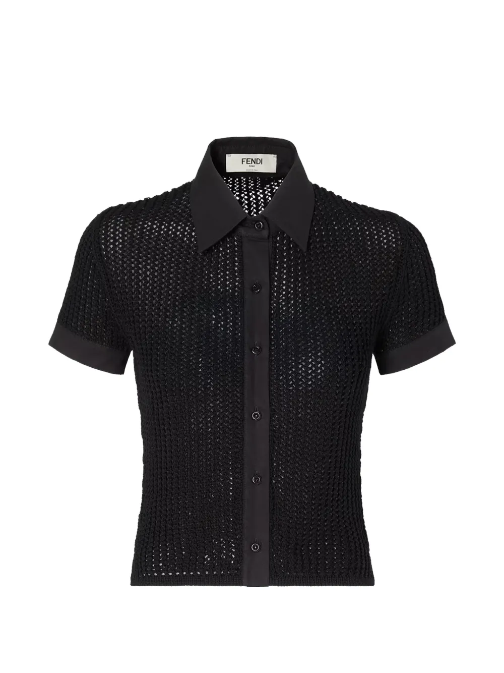 FENDI buttoned knitted shirt - Black