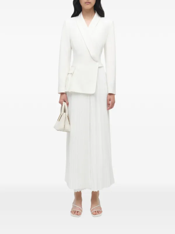 Simkhai Alexandra Pleated Blazer Dress | White | FARFETCH