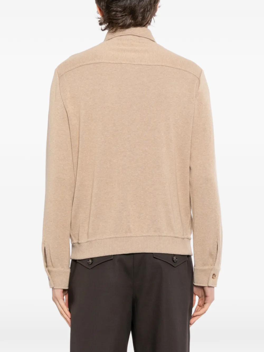Lardini Katoenen shirtjack Bruin