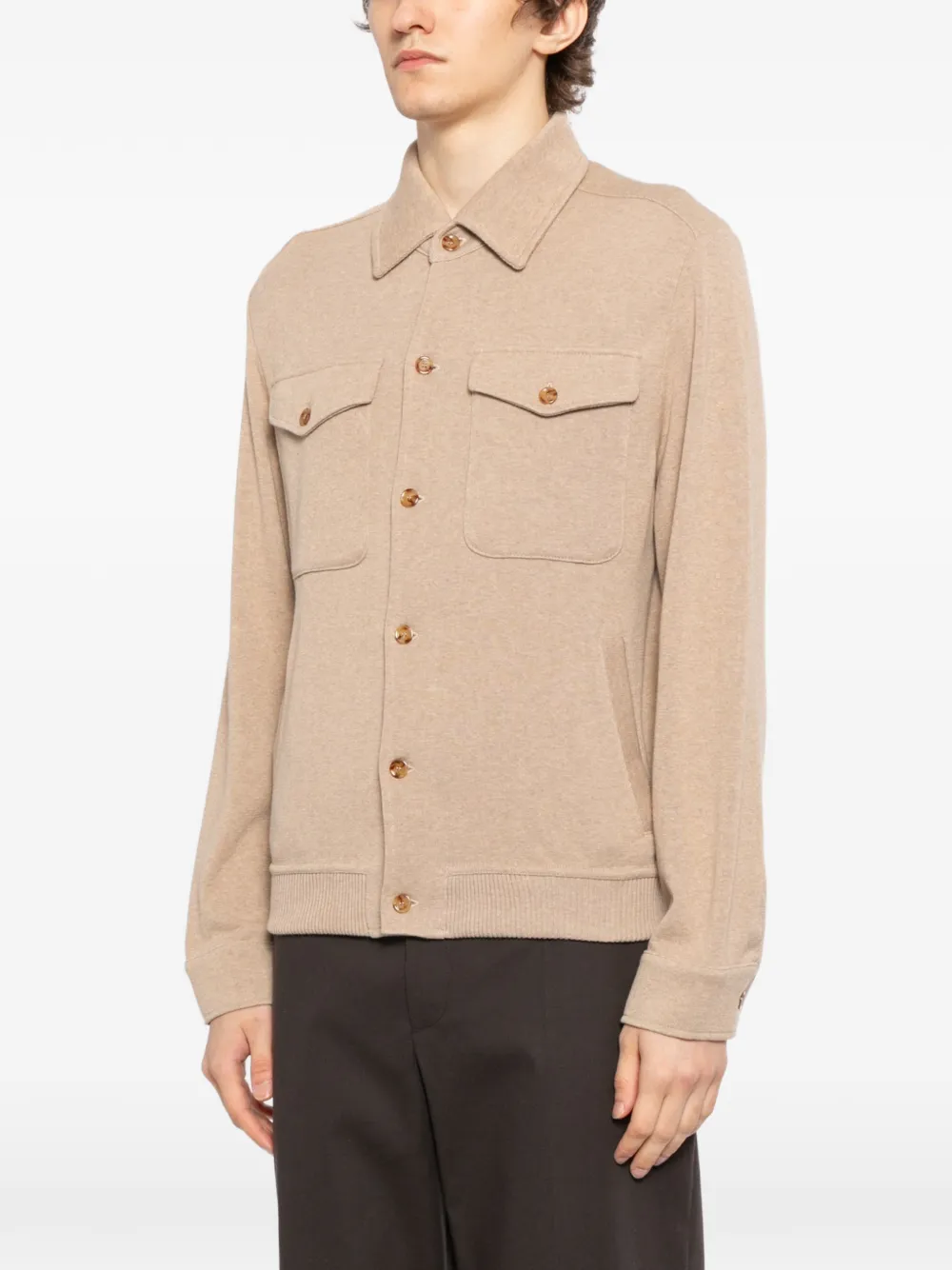  Lardini Cotton Shirt Jacket - Brown 
