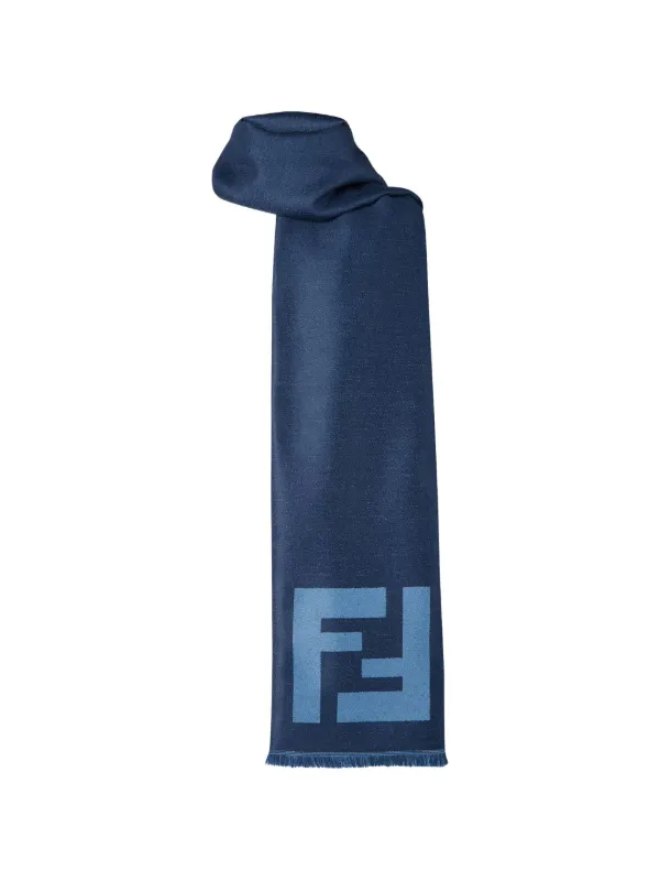 Fendi Rectangular Scarf in Blue