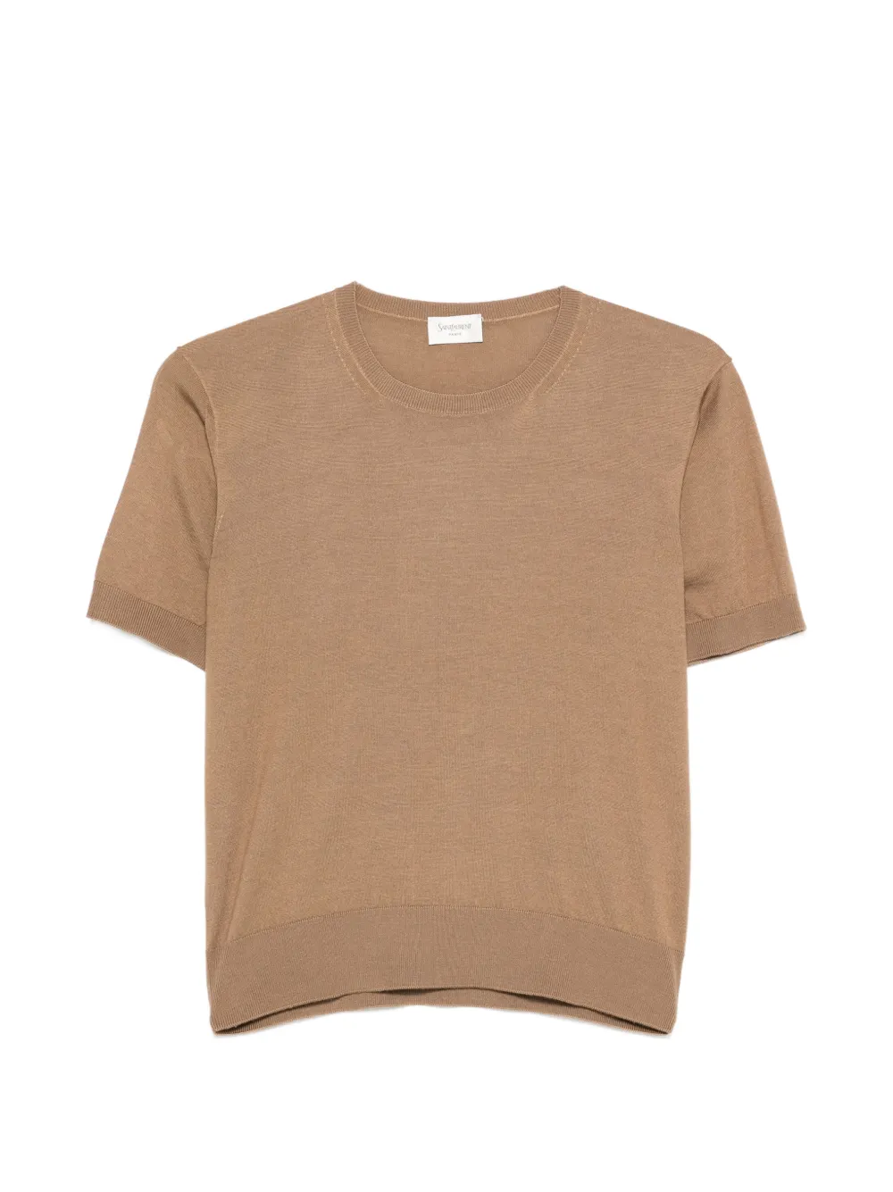 Saint Laurent crew-neck short-sleeve T-shirt - Braun
