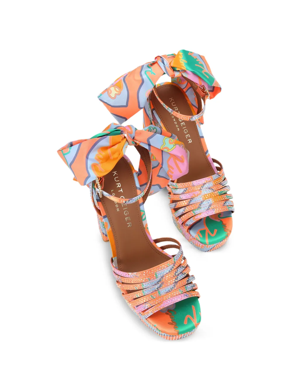 Kurt Geiger London Sandalen met plateauzool Oranje