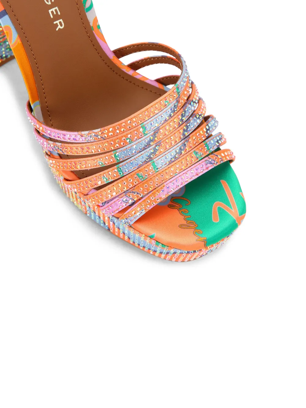 Kurt Geiger London Sandalen met plateauzool Oranje