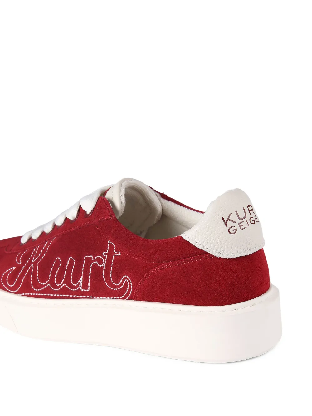 Kurt Geiger London Albion Retro sneakers met geborduurd logo Rood