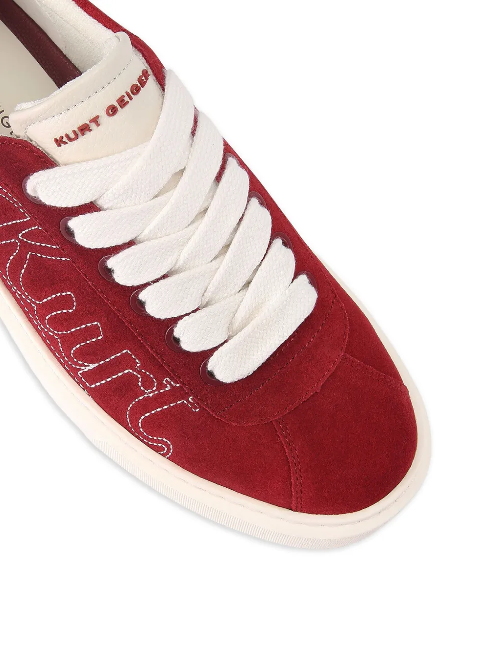 Kurt Geiger London Albion Retro sneakers met geborduurd logo Rood