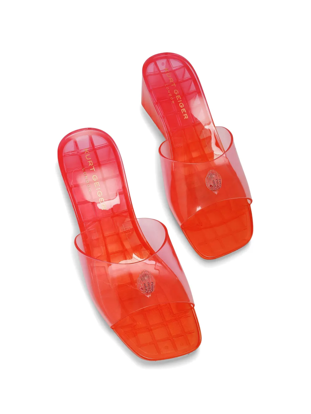 Kurt Geiger London Maddison sandalen met sleehak Wit