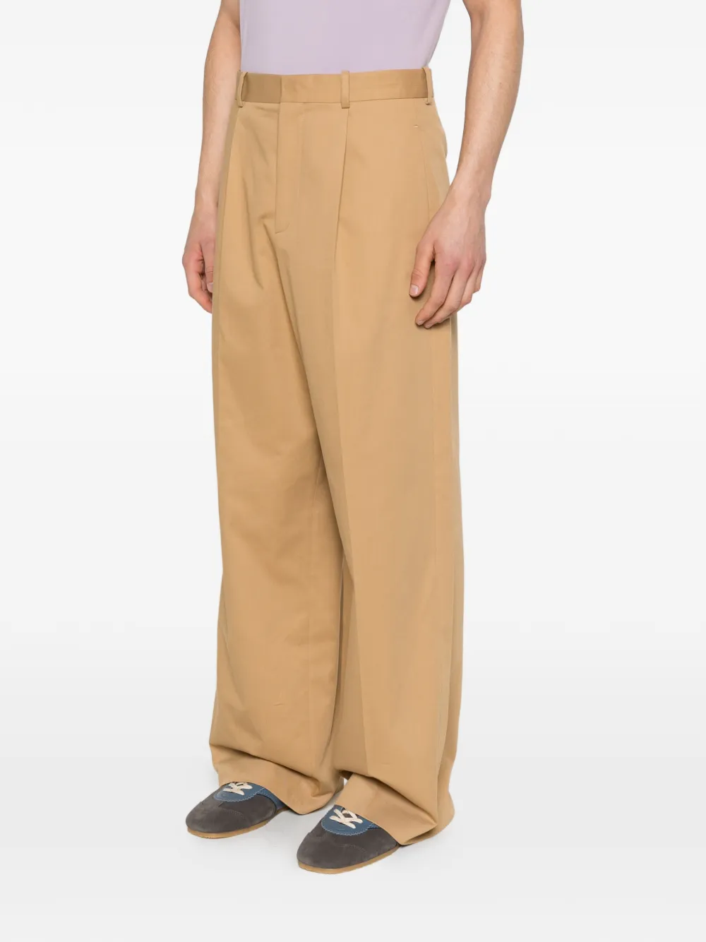  Loewe Belt-loop Pleated Trousers - Neutrals 
