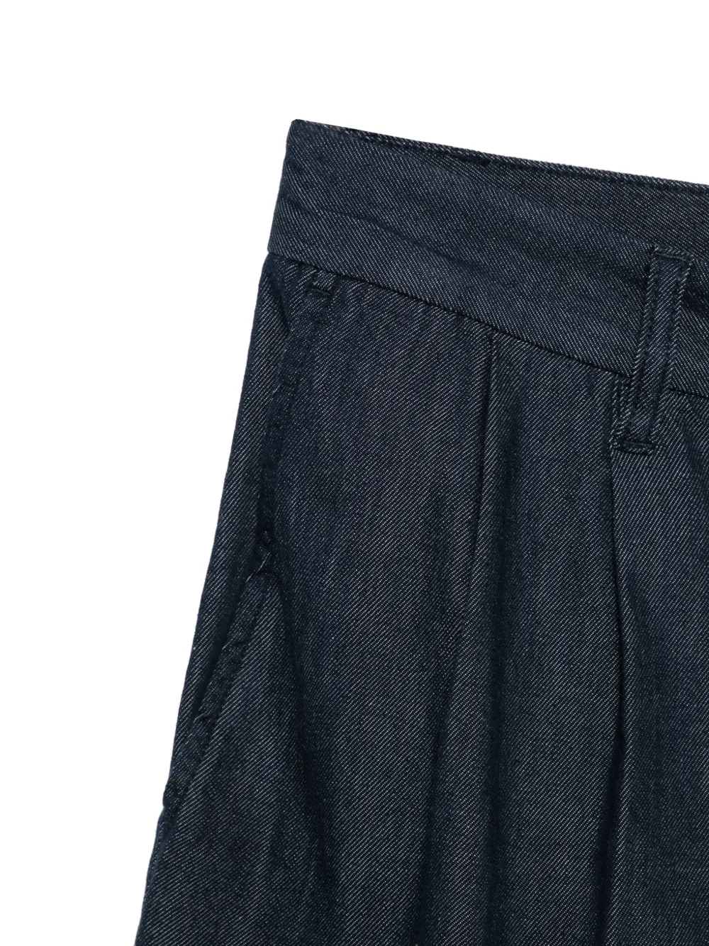 Emporio Armani Capsule geplooide shorts Blauw
