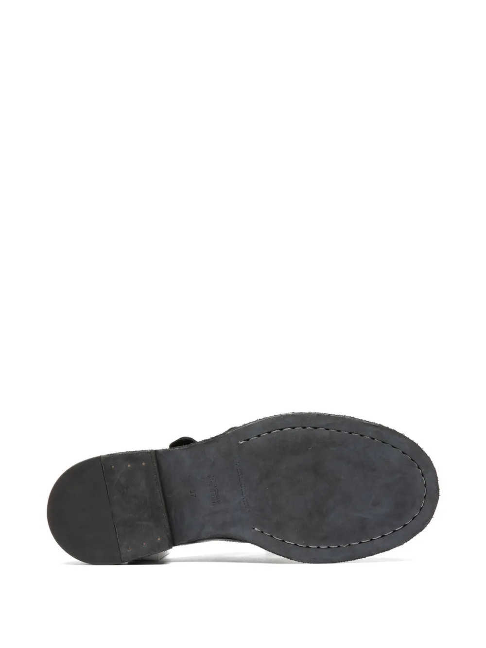 Officine Creative Rugged 117 platte muiltjes Zwart