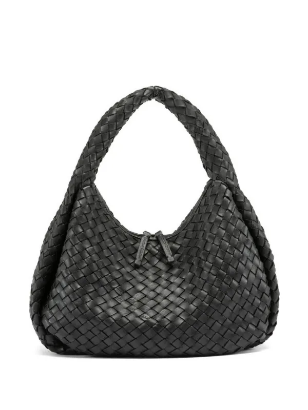 Officine Creative Bolina 148 Woven Leather Bag in Black