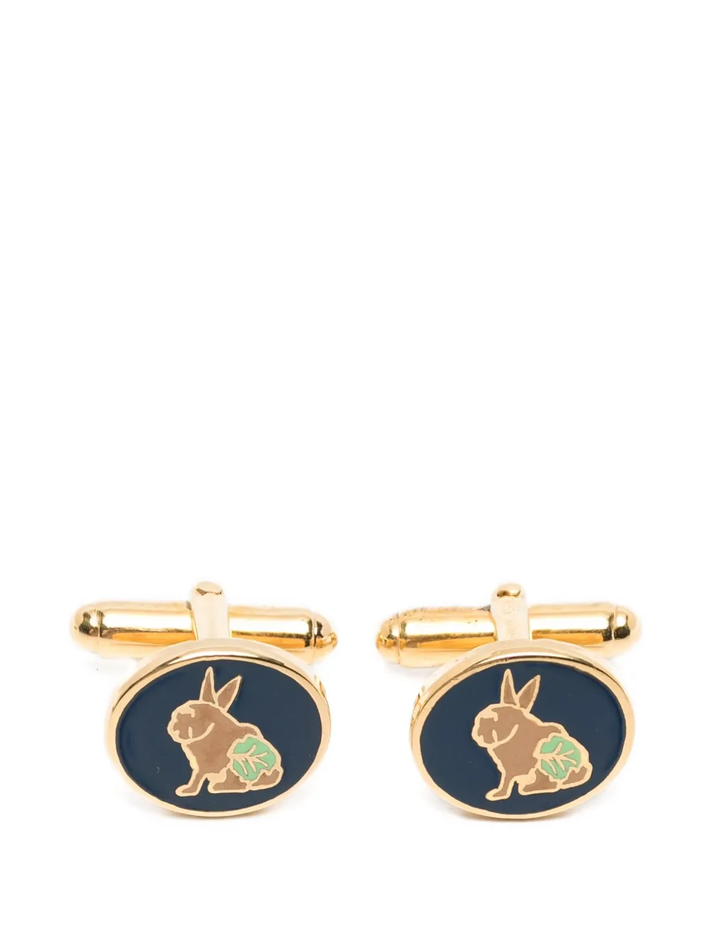 Ferragamo Pre-Owned 1980s rabbit-motif cufflinks - Gold