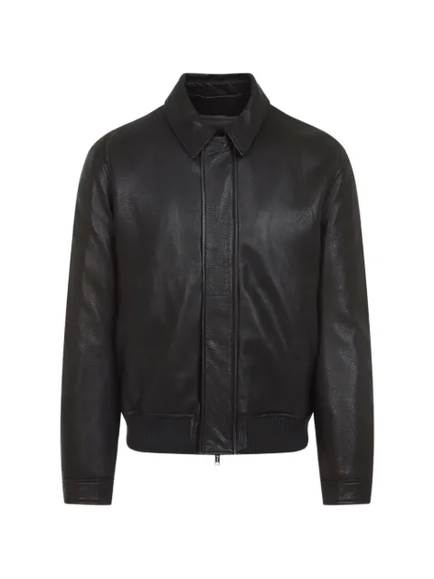 Yves Salomon collared lamb skin jacket