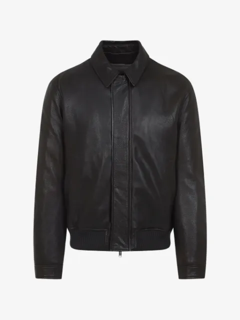 Yves Salomon collared lamb skin jacket