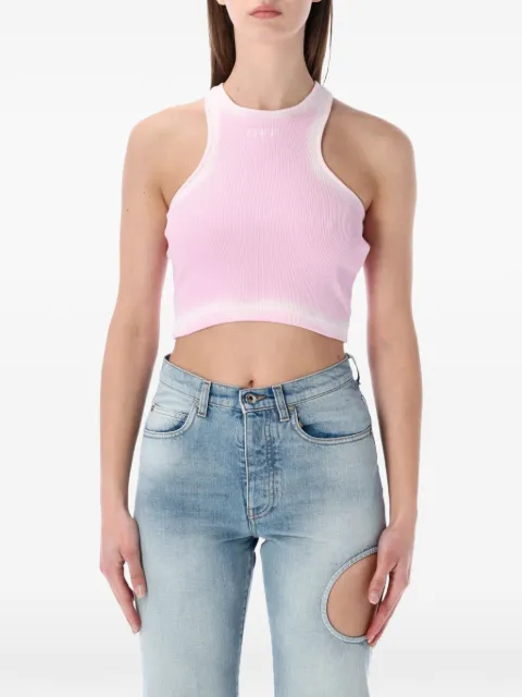 Off-White Rowing ribbed crop top
