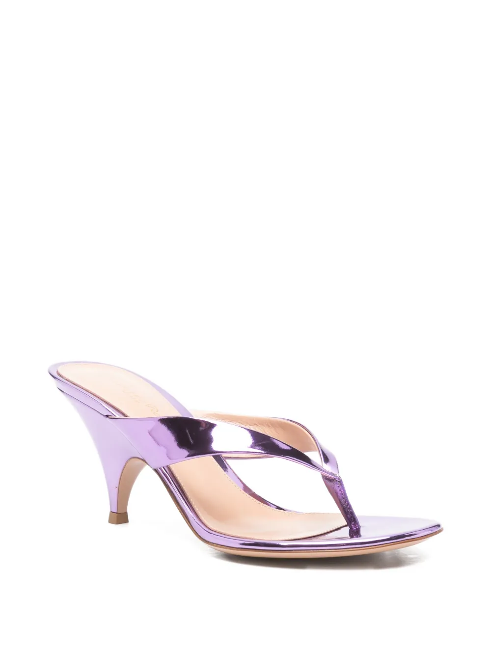 Gianvito Rossi Sofia metallic thong sandals Paars