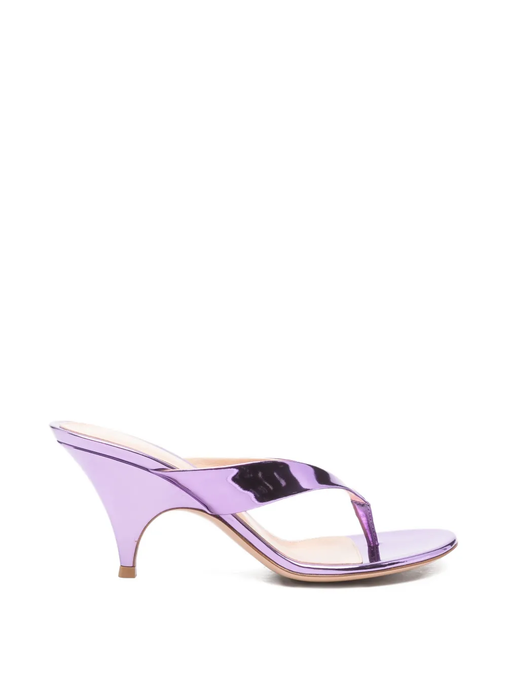 Gianvito Rossi Sofia metallic thong sandals Paars