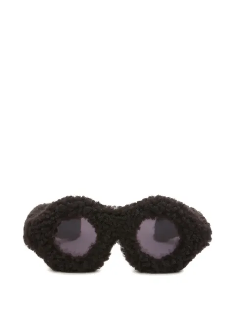 Marni Jantu fur round sunglasses