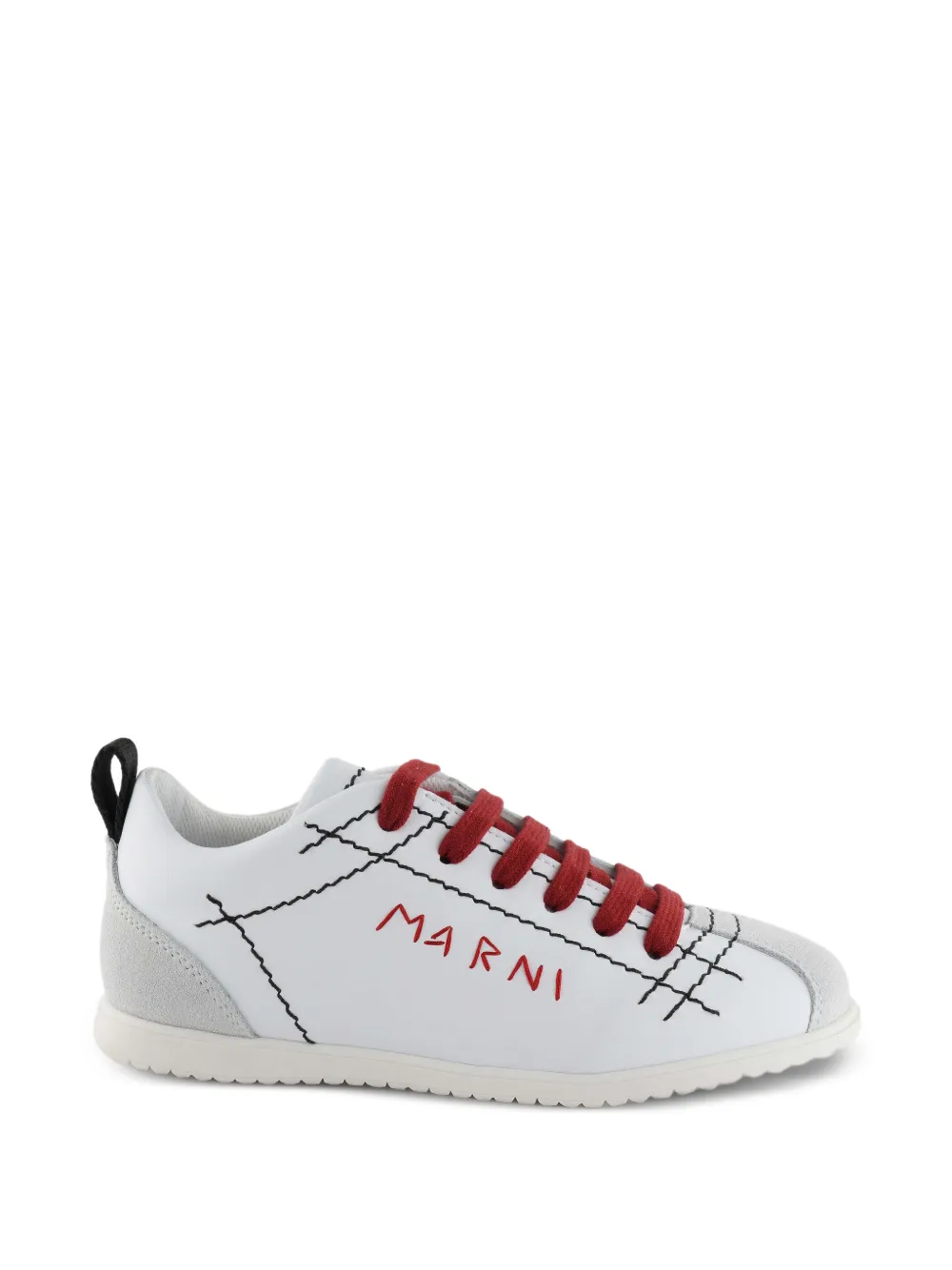 Marni Kids Sneakers met contrasterende stiksels Wit