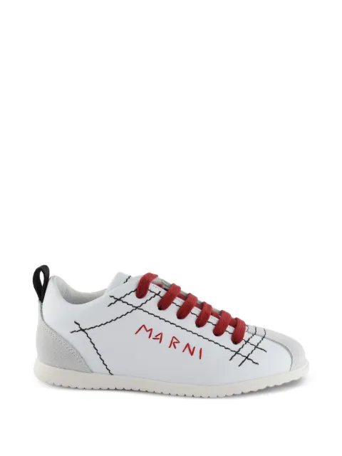 Marni Kids tenis con costuras en contraste