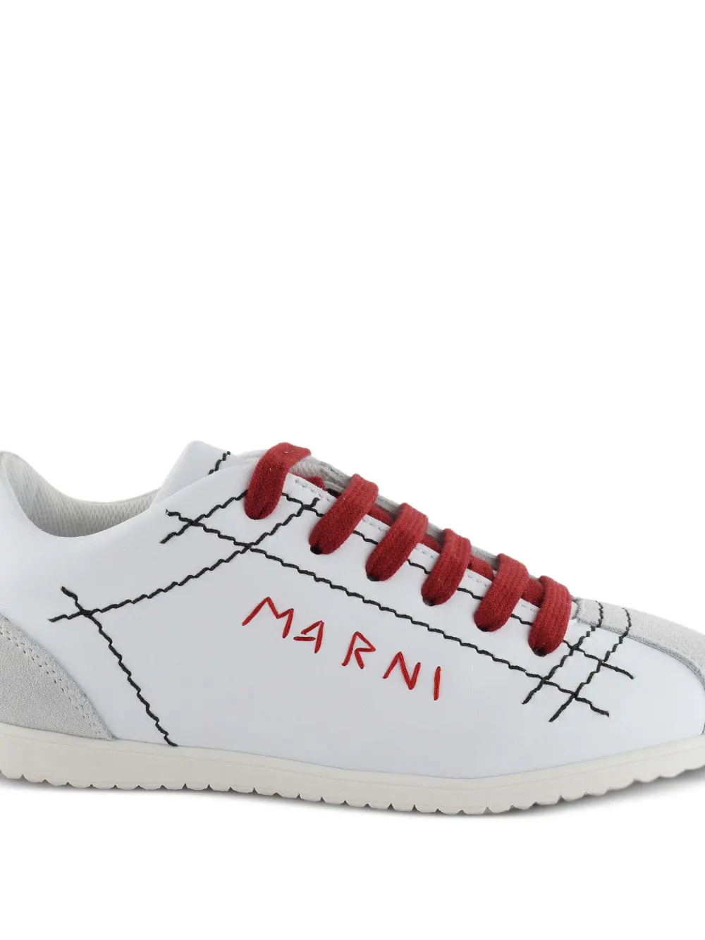 Marni Kids Contrast-stitching Sneakers - White 