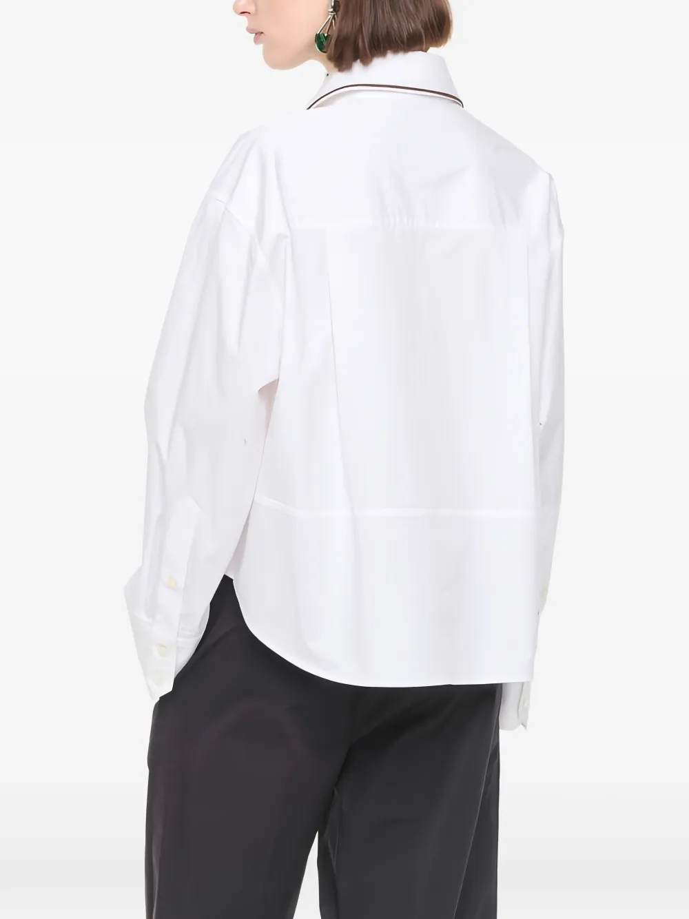  Plan C Buttoned Collar Shirt - White 
