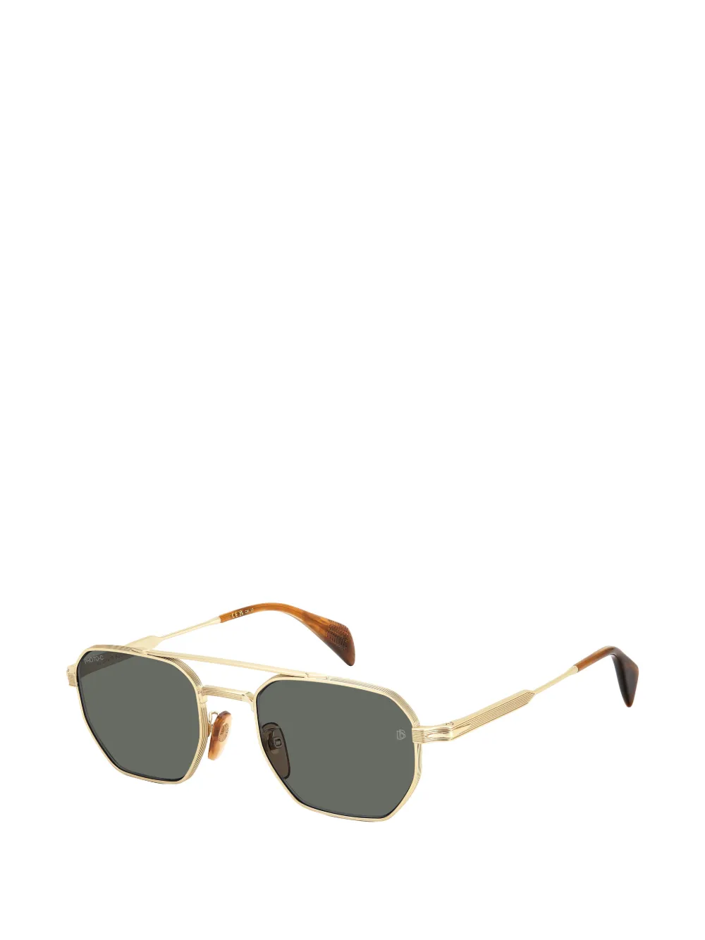 Eyewear By David Beckham Geometric-frame Sunglasses - Gold 