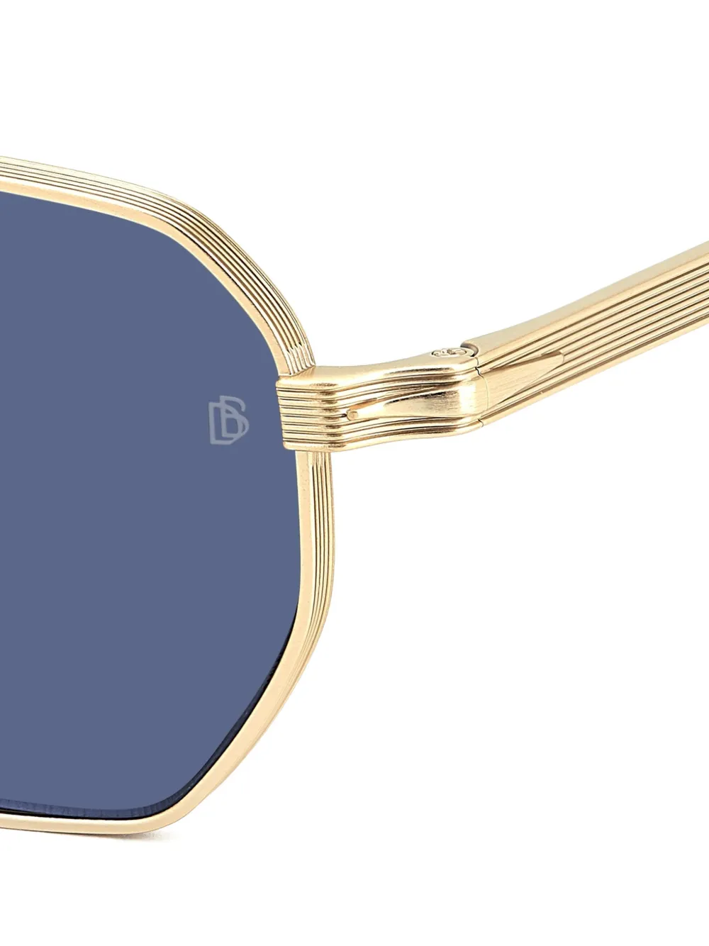  Eyewear By David Beckham Geometric-frame Sunglasses - Gold 