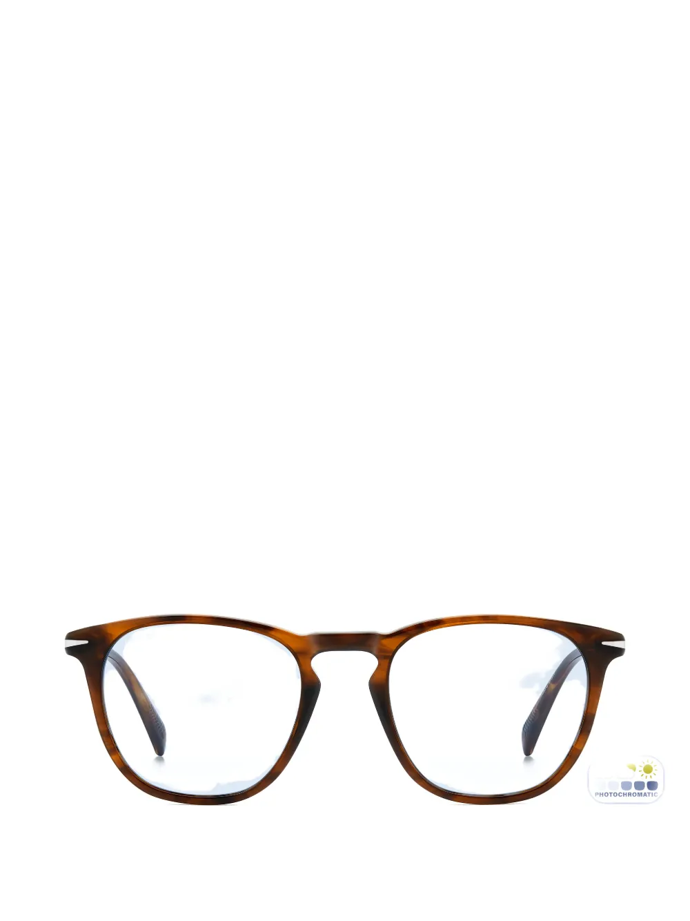 Eyewear by David Beckham round-frame glasses - Marrone