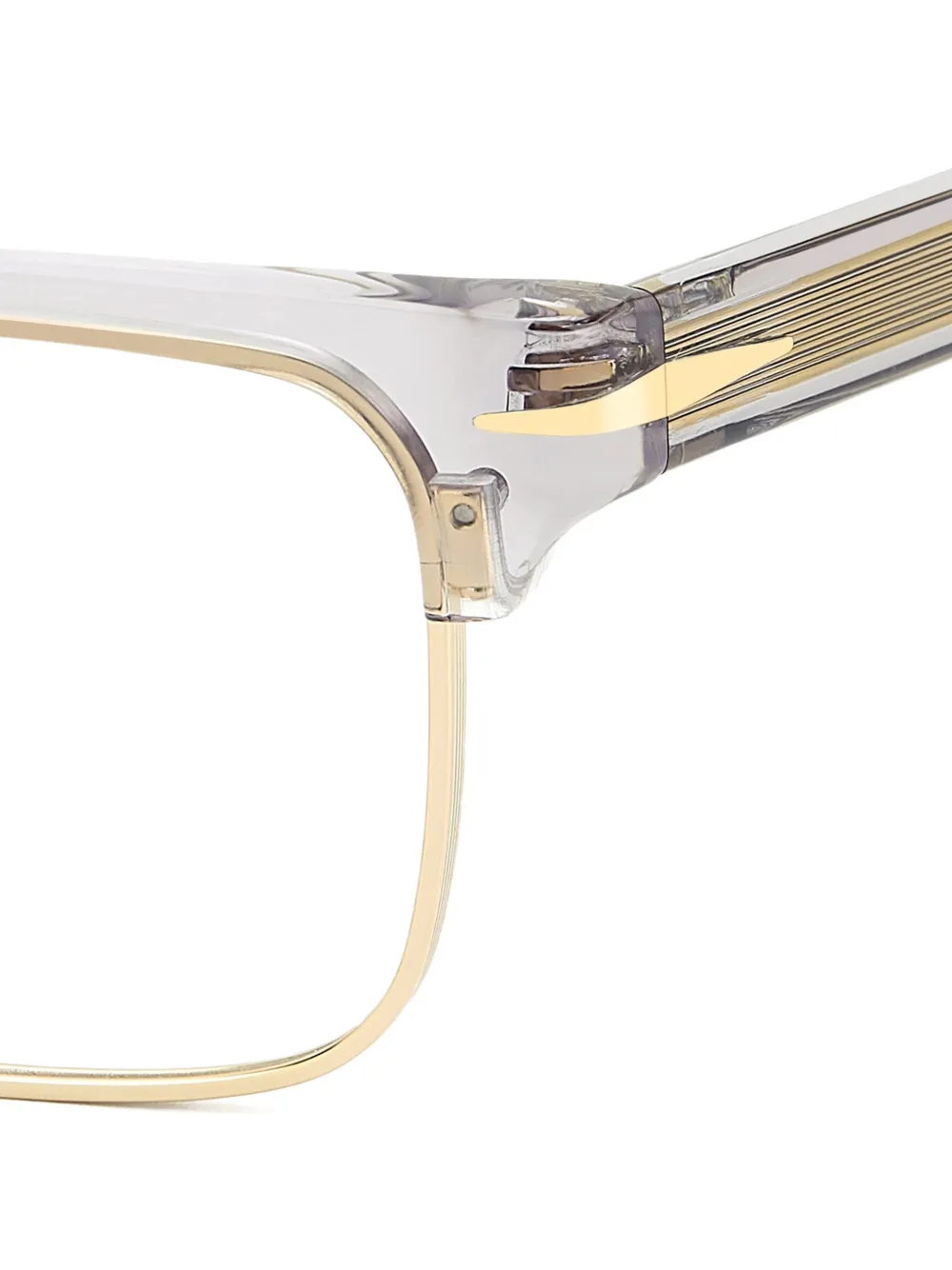  Eyewear By David Beckham Square-frame Metal Glasses - Grey 