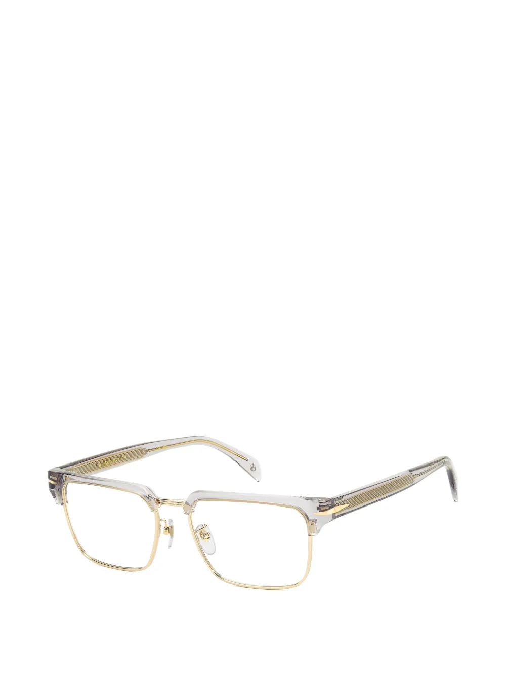  Eyewear By David Beckham Square-frame Metal Glasses - Grey 