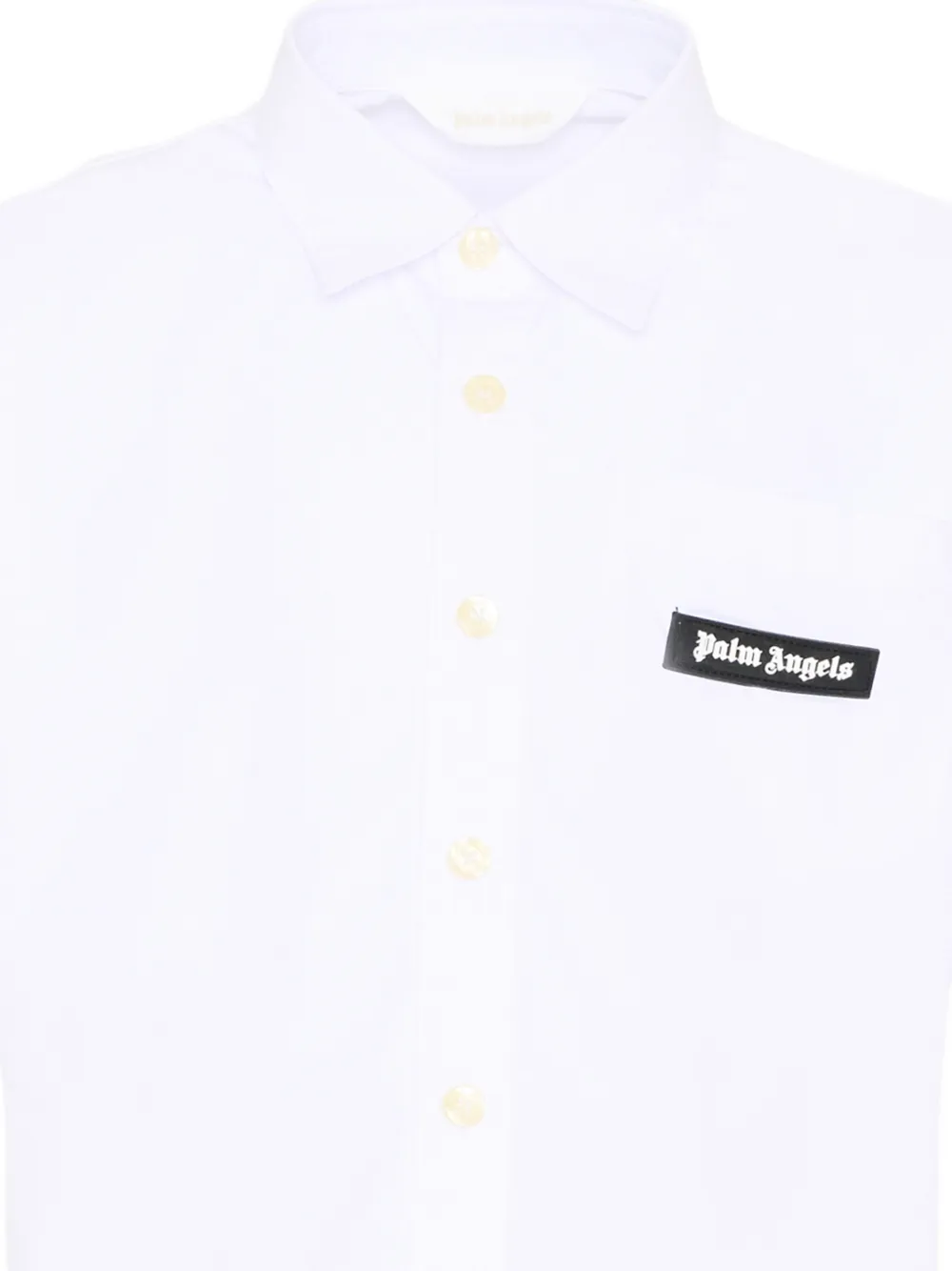 Palm Angels Kids Shirt met logopatch Wit