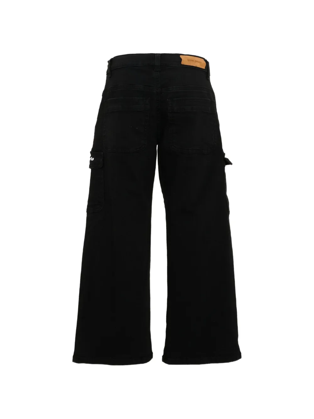Palm Angels Kids Cargo broek met logodetail Zwart