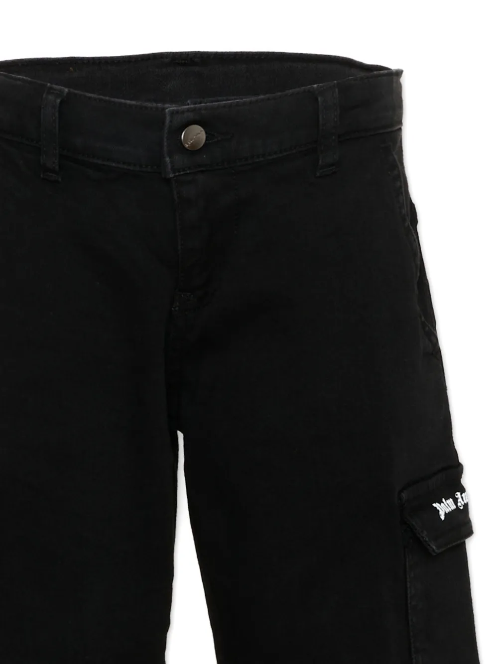 Palm Angels Kids Cargo broek met logodetail Zwart
