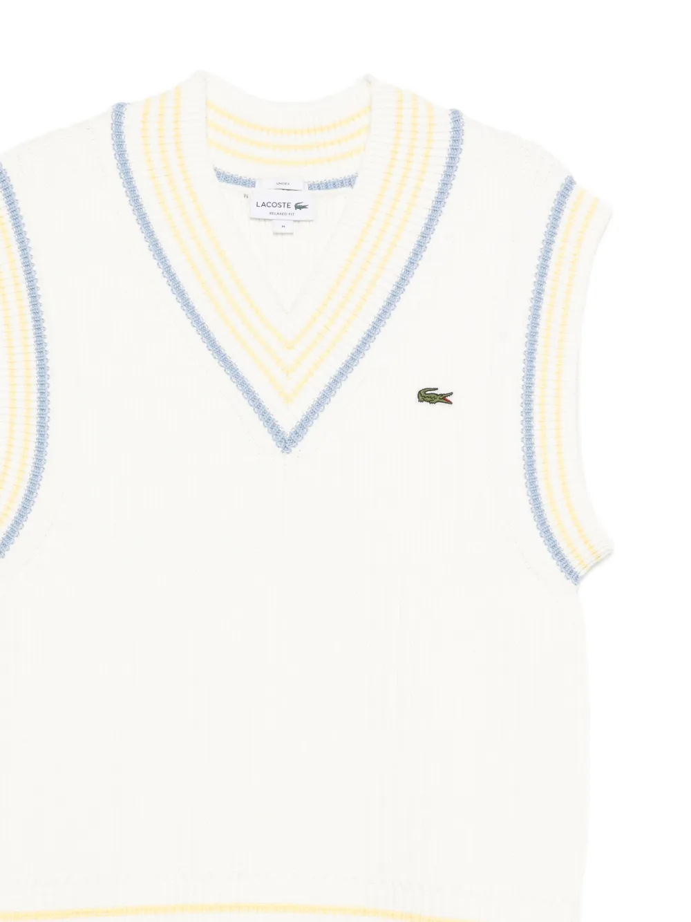 Lacoste Gestreepte spencer Wit