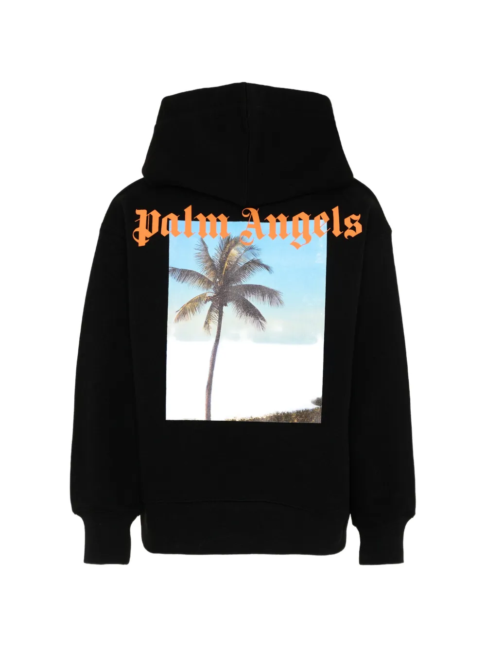 Palm Angels Kids Hoodie met print Zwart