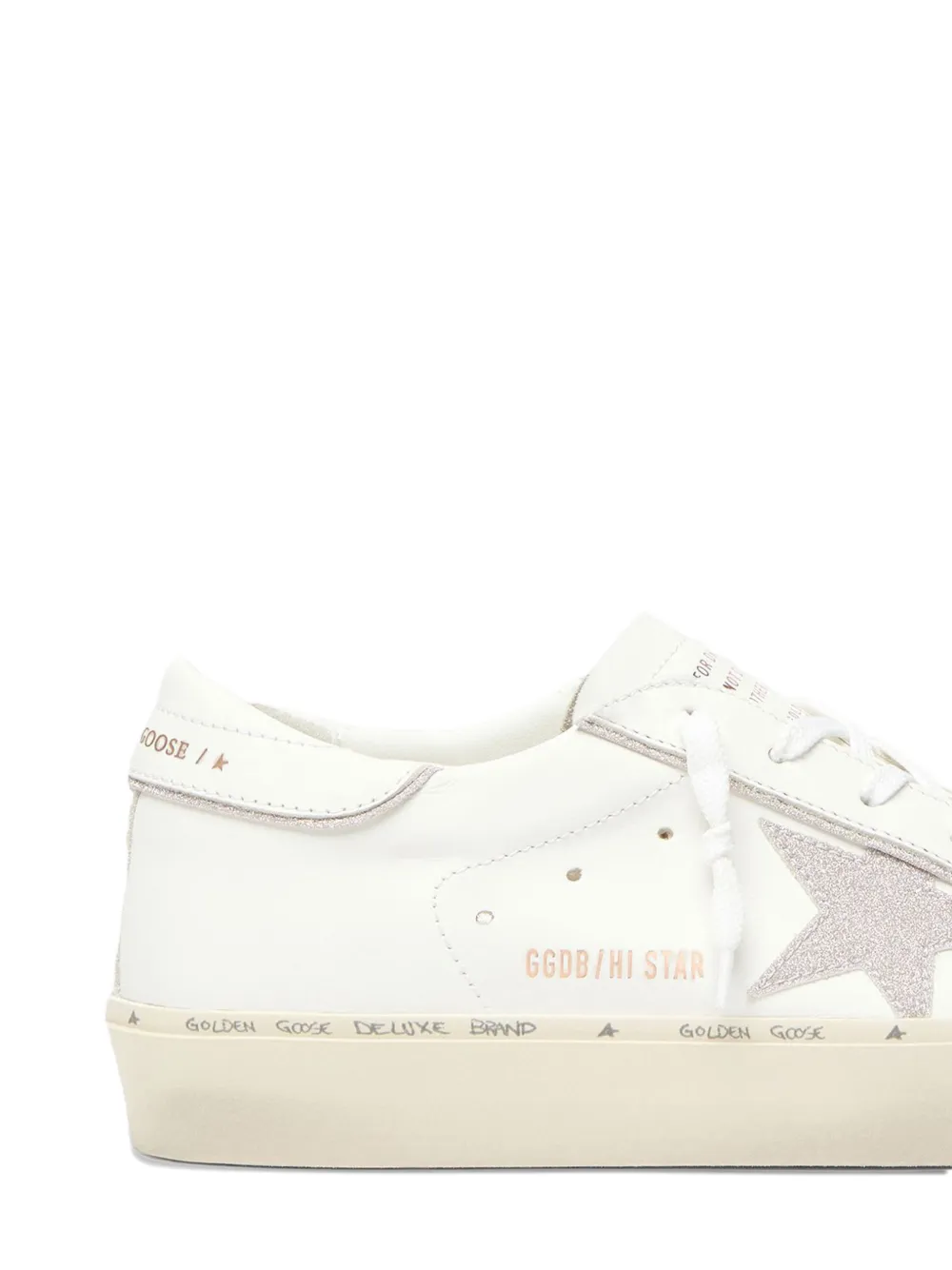 Golden Goose star-detail leather sneakers Wit