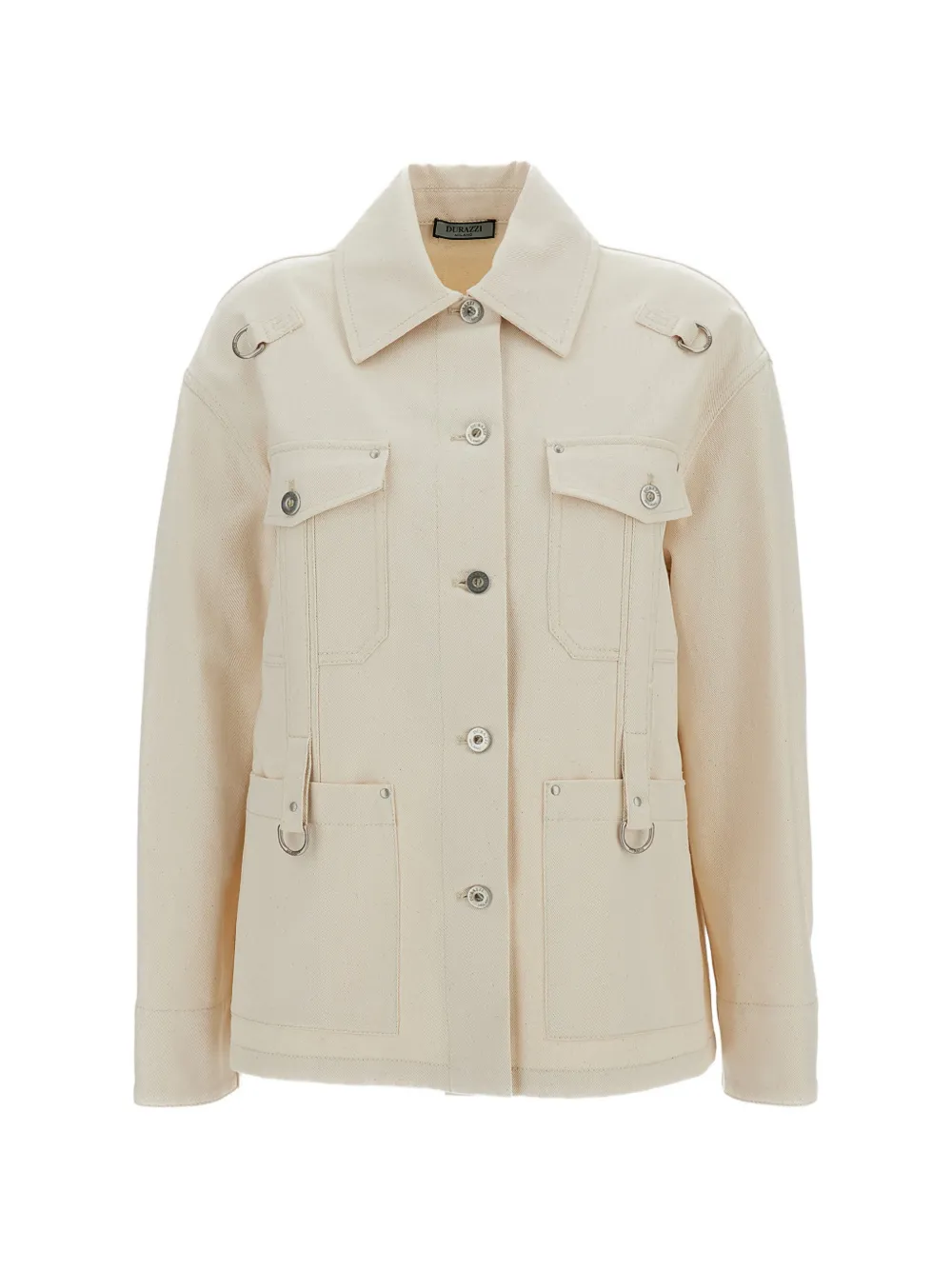 Durazzi Milano buttoned shirt jacket - Toni neutri