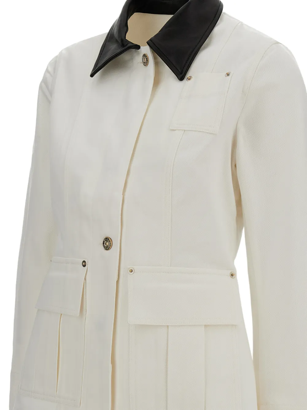  Wales Bonner Point-collar Denim Jacket - White 