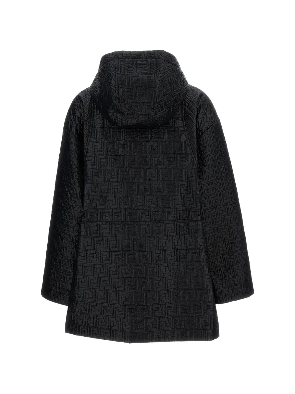  Fendi Ff-motif Parka Jacket - Black 