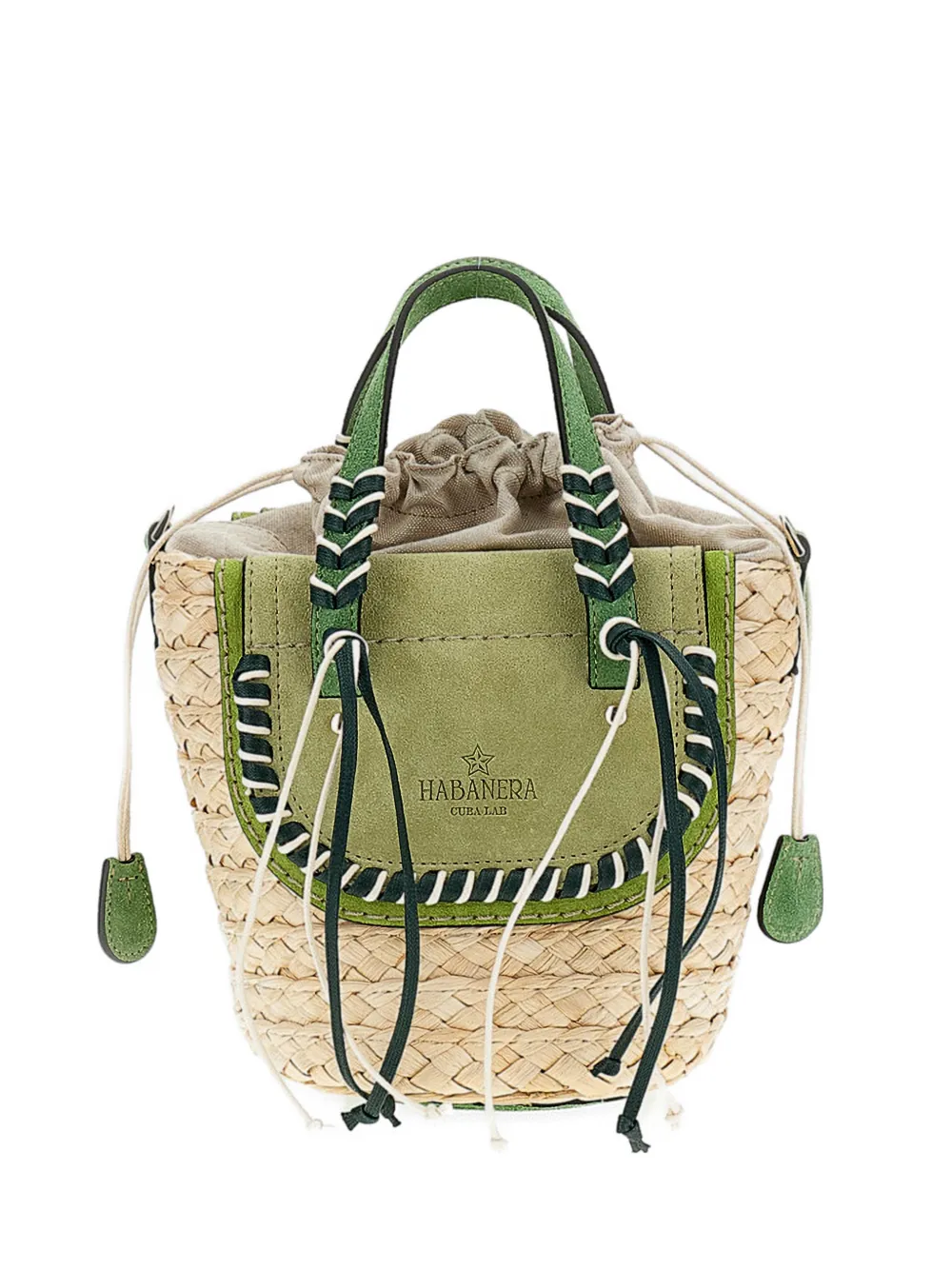 CUBA LAB braided top-handle clutch bag - Toni neutri