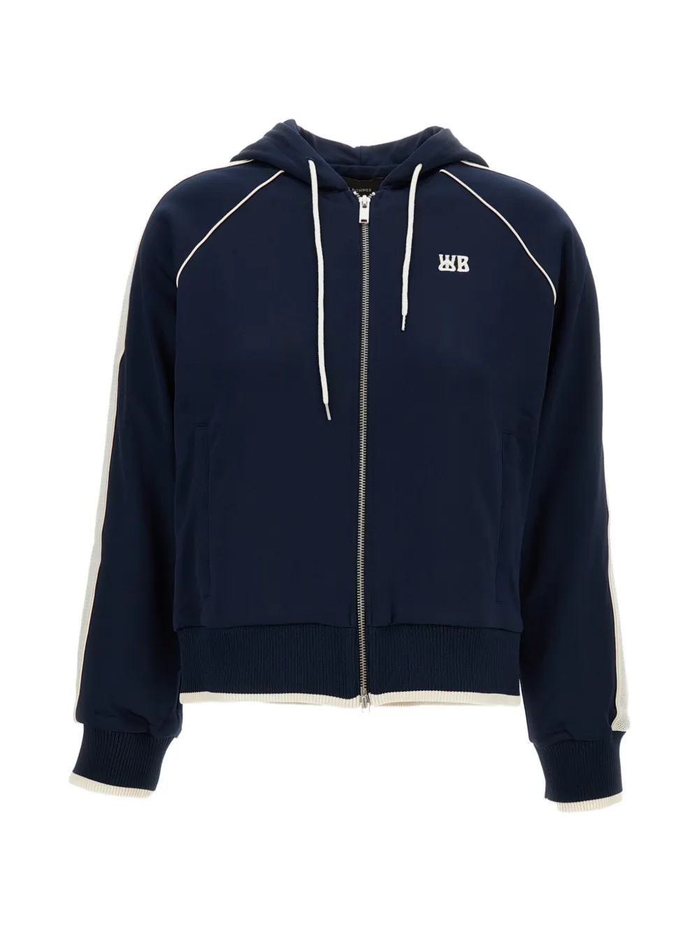 Wales Bonner zip-up hoodie - Blau