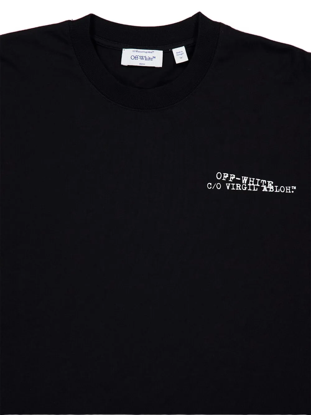 Off-White T-shirt met logodetail Zwart