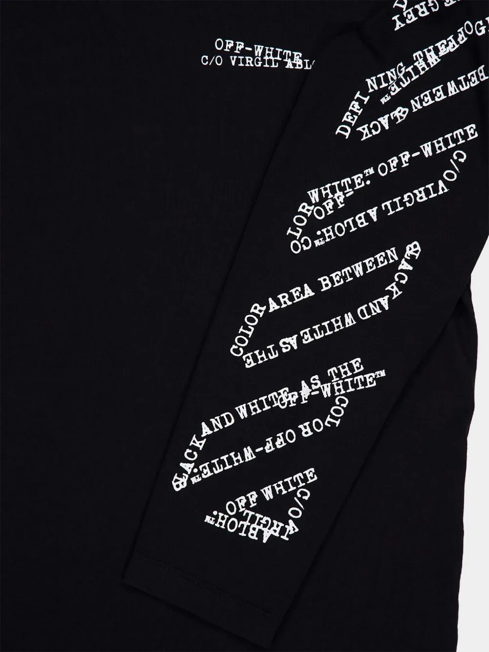 Off-White T-shirt met logodetail Zwart