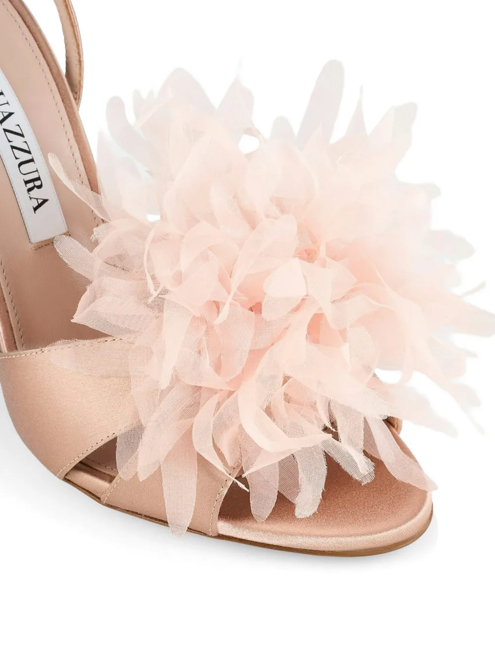 Aquazzura Poème flower-embellished ankle-strap sandals Roze