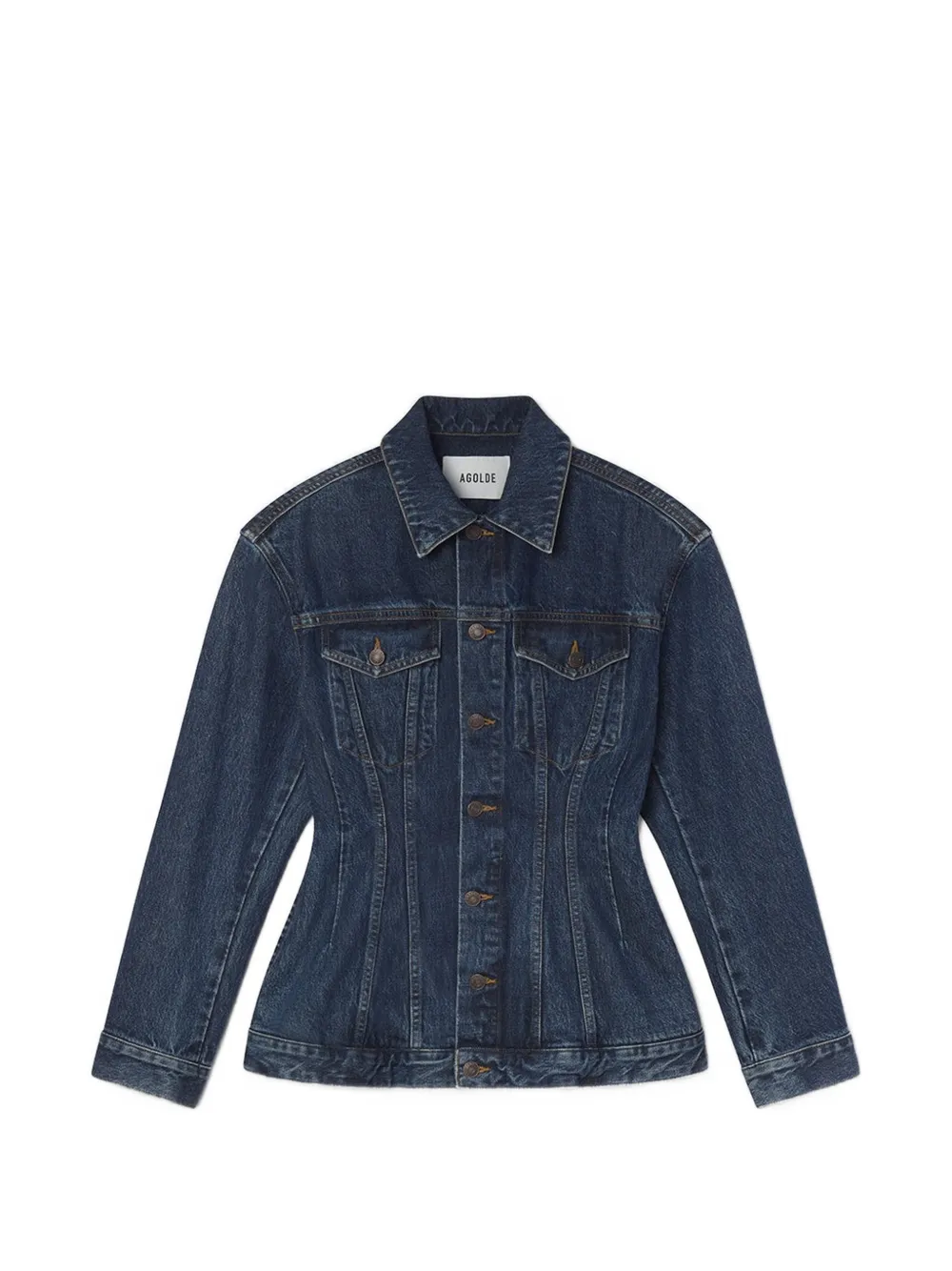 Agolde Myra Panelled Jacket In Blue