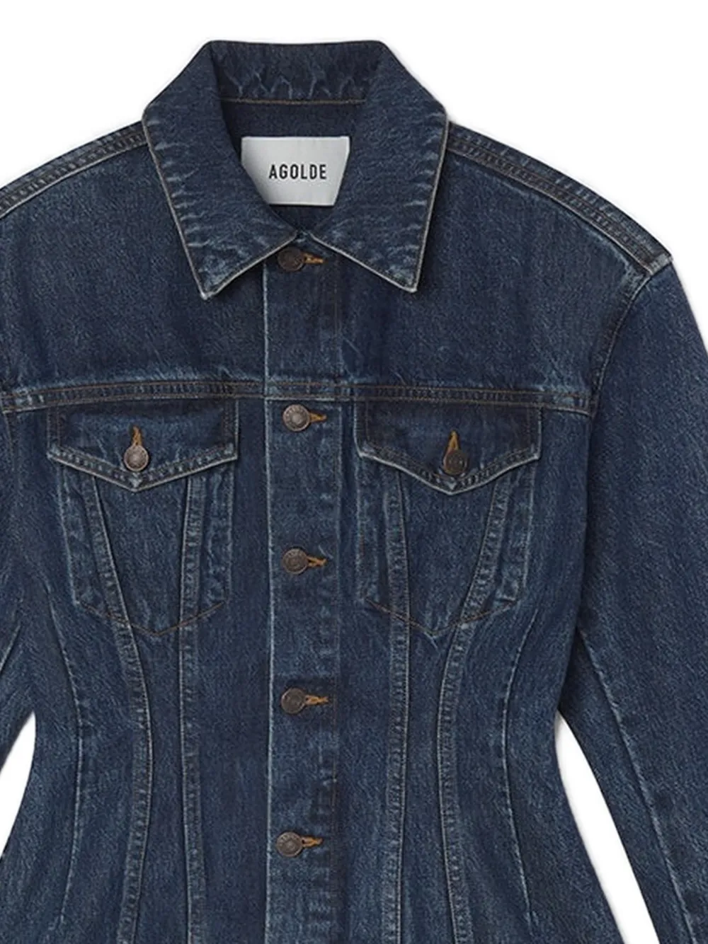  Agolde Myra Panelled Jacket - Blue 