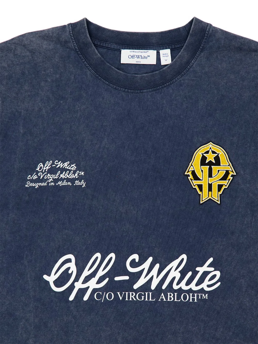 Off-White T-shirt met logoprint Blauw